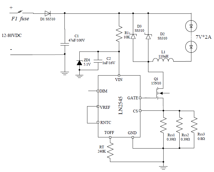 LN2545,LED恒流驅(qū)動(dòng)器,