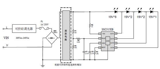 SM2315EB_可控硅LED驅動IC_調光芯片