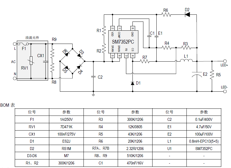 高功率因數芯片_SM7532PC_LED恒流驅動芯片