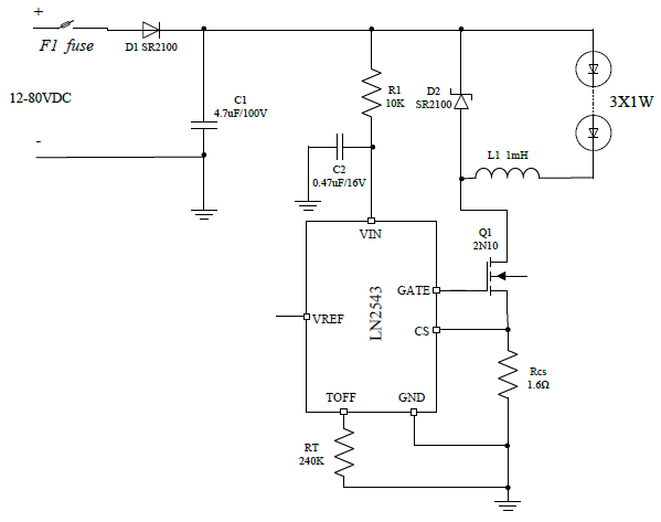 LN2543恒流_LED 驅動芯片